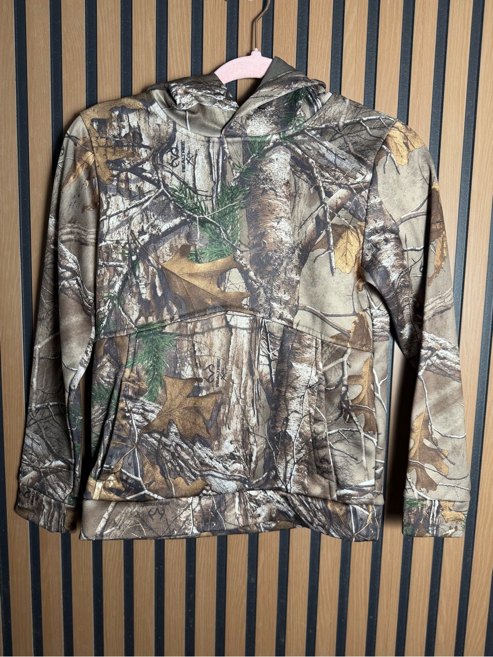 Under Armour Kids Camo Hoodie - Brown/Green size YMD/JM/M
